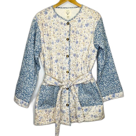 Billabong Perfect Match Quilted Jacket Button Belt Cottagecore‎ Romantic Prairie - Picture 1 of 15